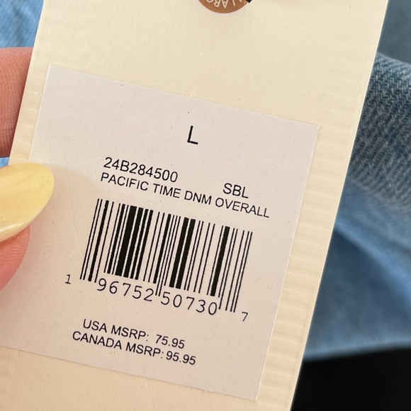 Billabong pacific time denim blue overalls onesie romper jumpsuit NWT - Picture 3 of 3